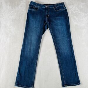 Vertx Jeans Women 14x30 Blue Straight‎ Mid Rise Dark Wash Comfort Stretch Denim